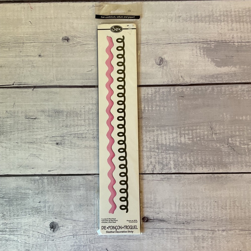 Sizzix Sizzlits Decorative Strip Die Loops & Rick-Rack Rachael Bright 656542 New